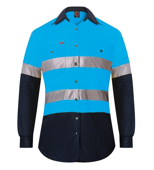 Ladies 2 Tone vented light weight open front